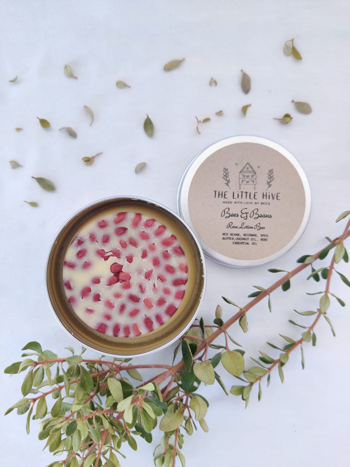 Bees & Beans Rose Lotion Bar