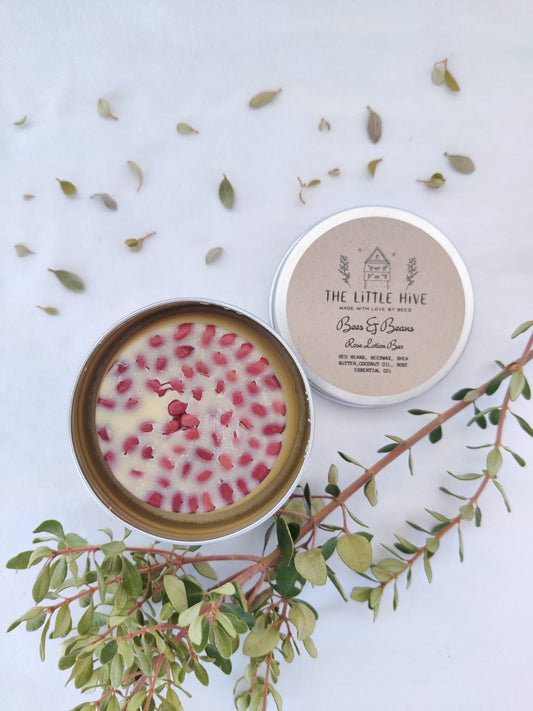 Bees & Beans Rose Lotion Bar