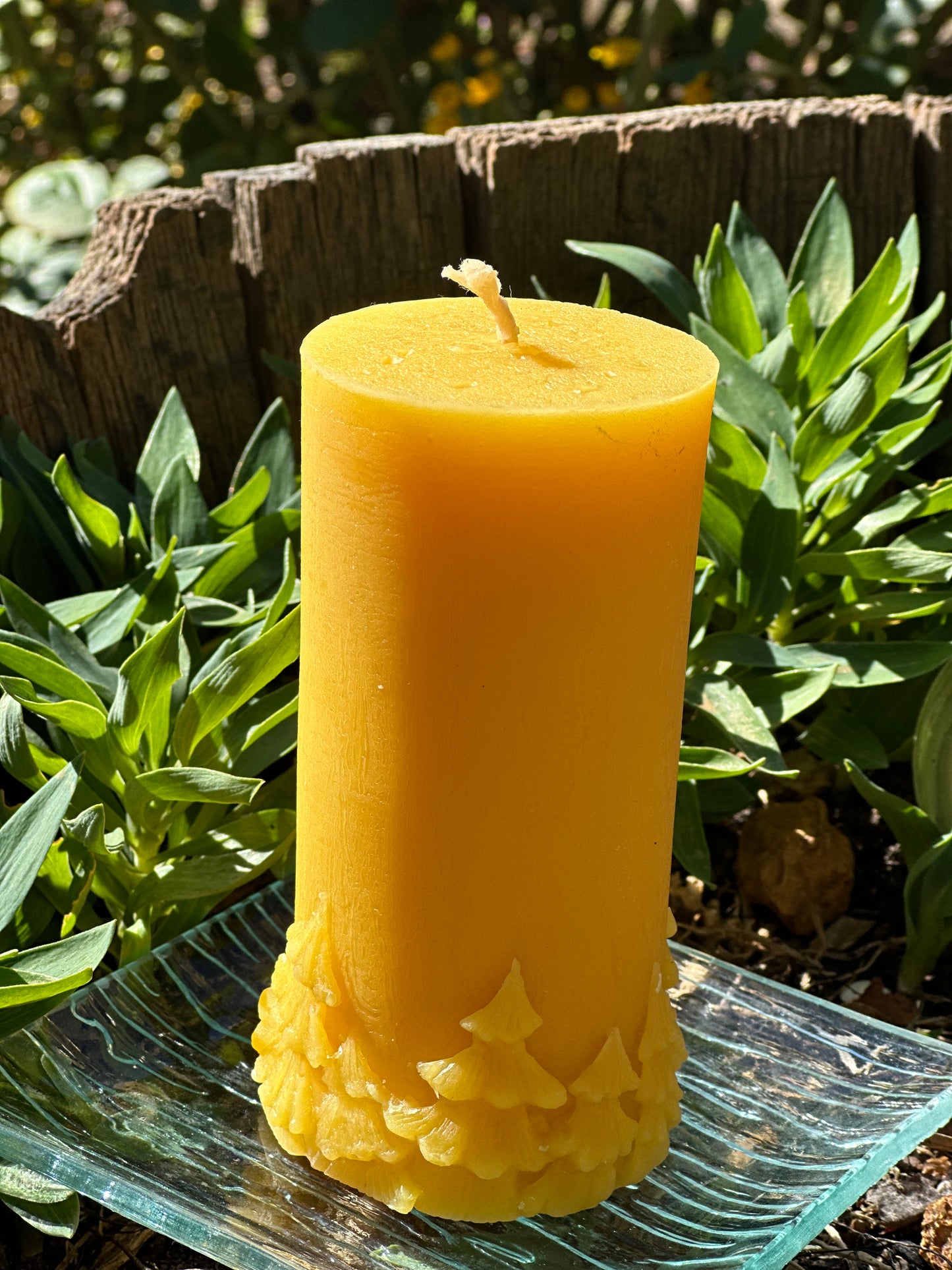 Candle Large Pillar with trees