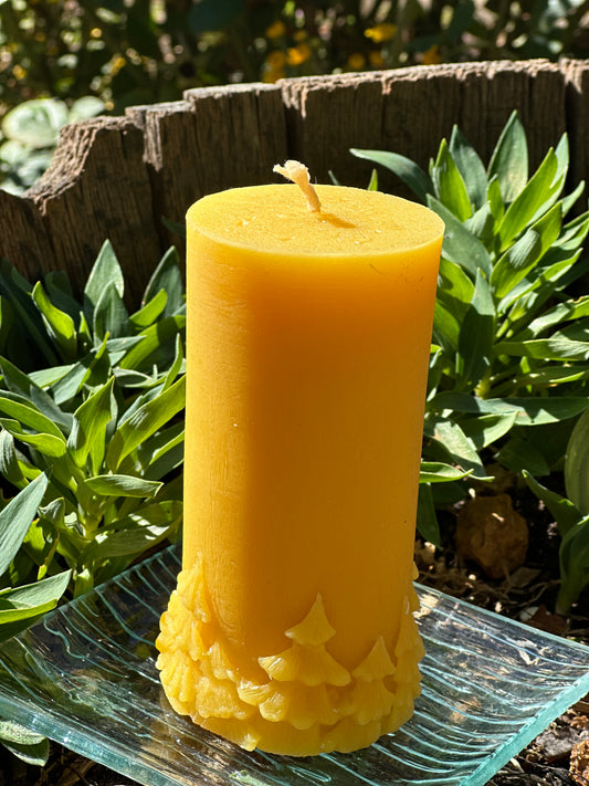Candle Large Pillar with trees