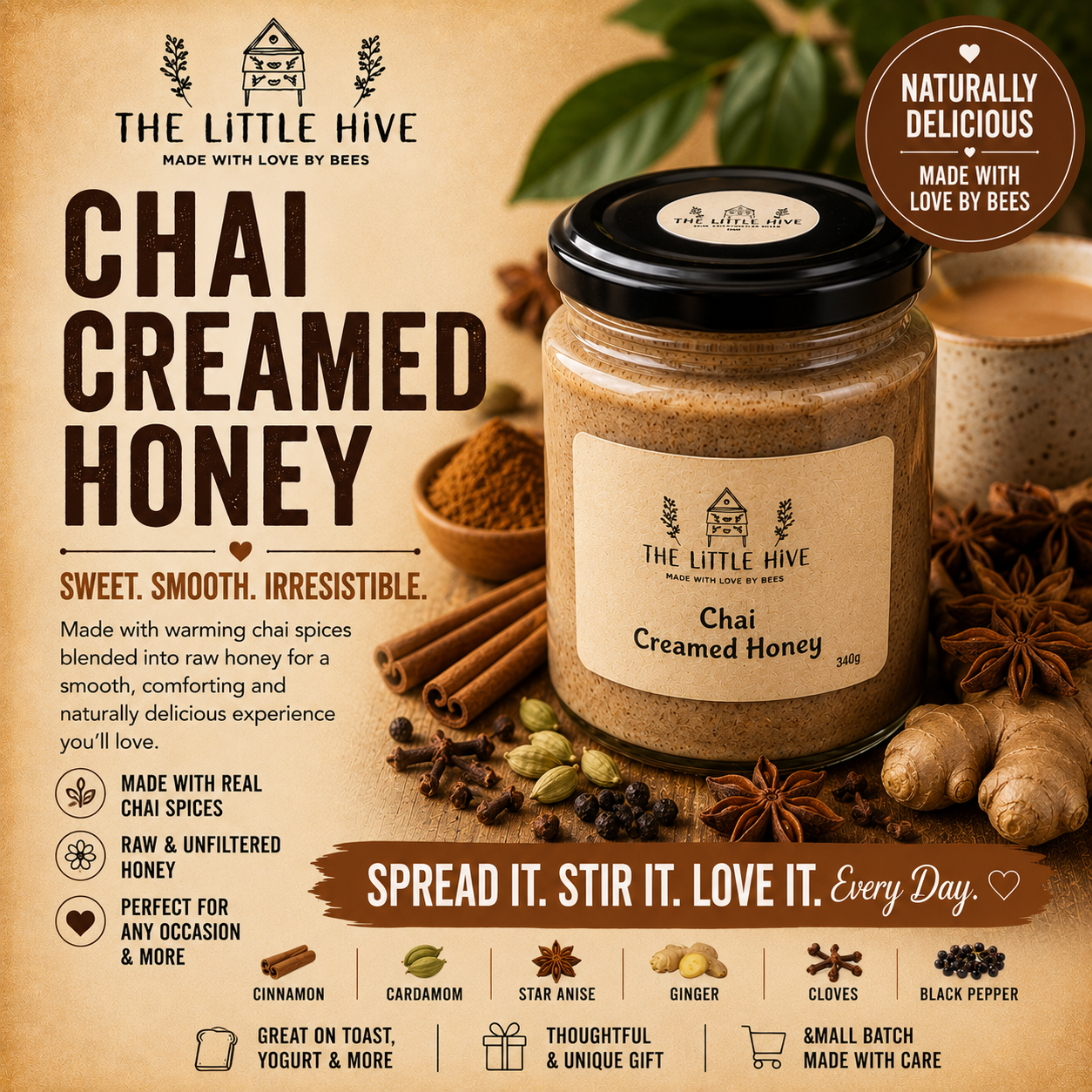 Flavoured Creamed Honey 340g