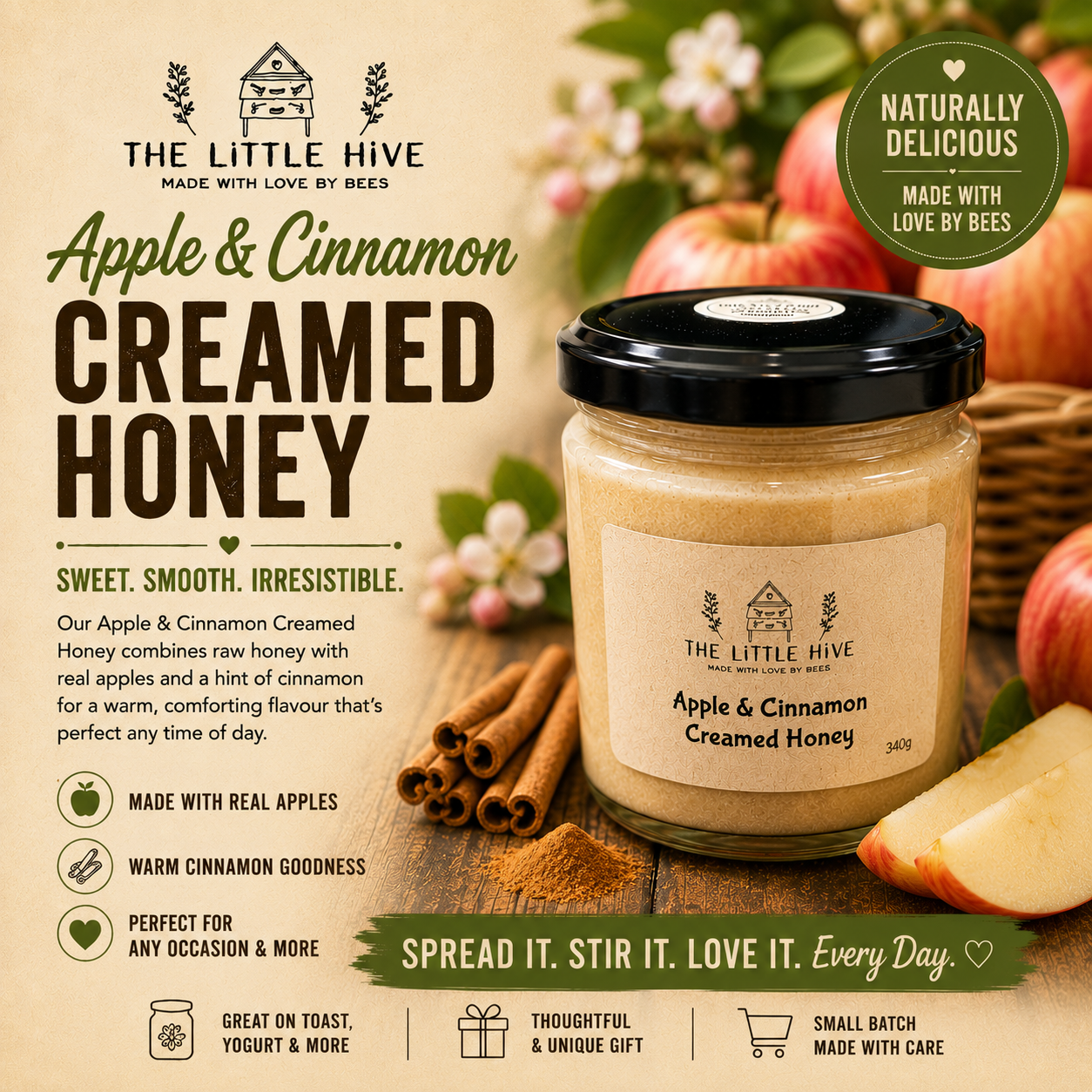 Flavoured Creamed Honey 340g