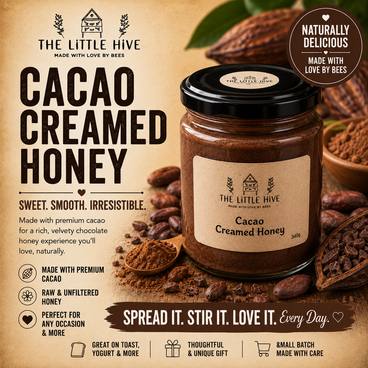 Flavoured Creamed Honey 340g