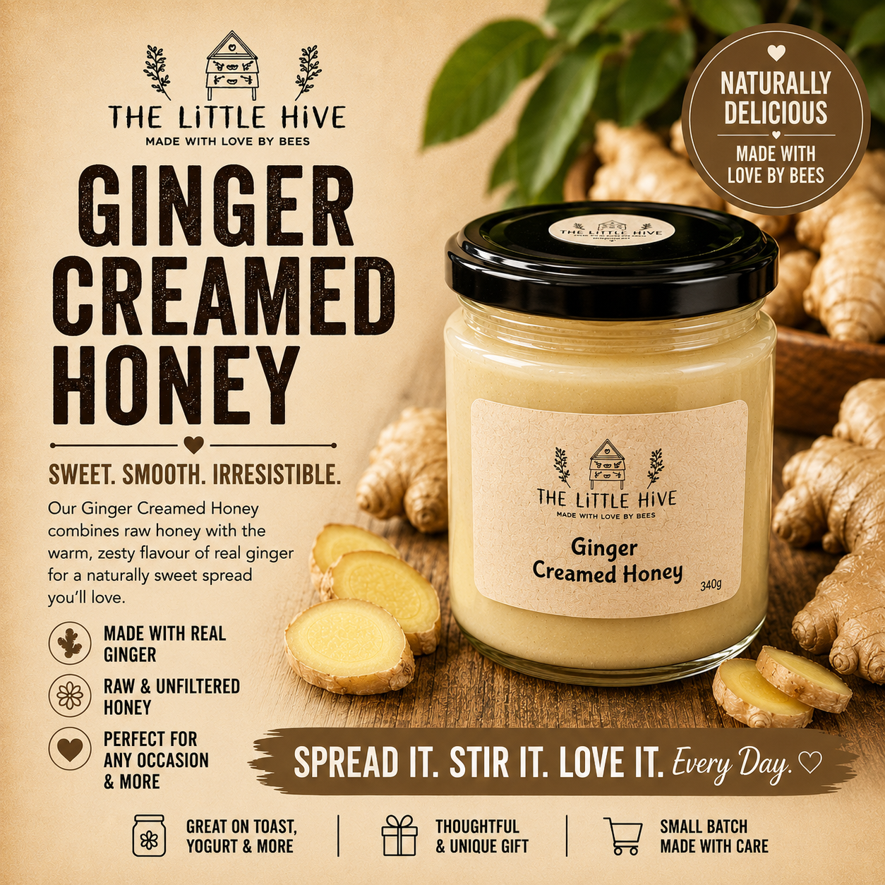 Flavoured Creamed Honey 340g