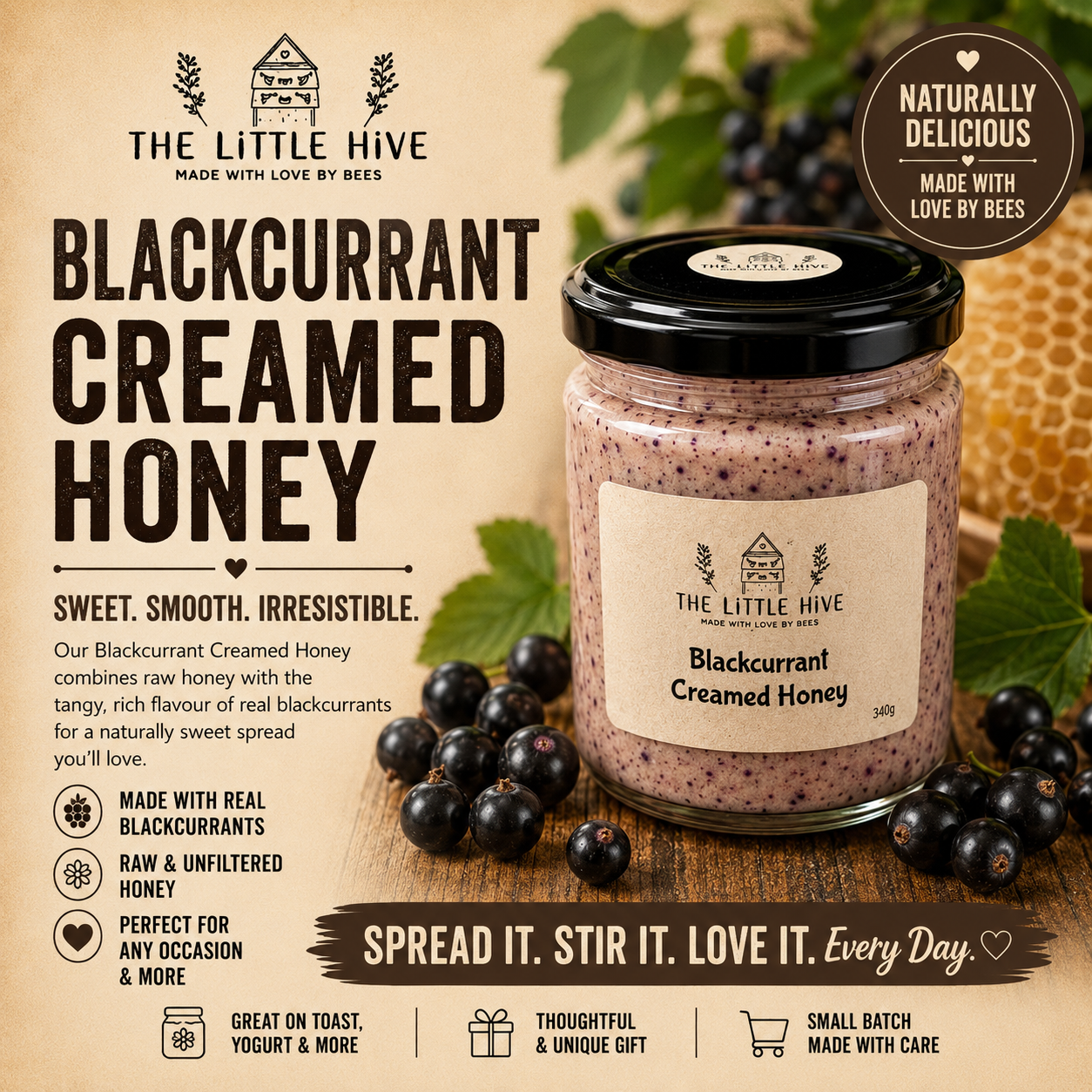 Flavoured Creamed Honey 340g
