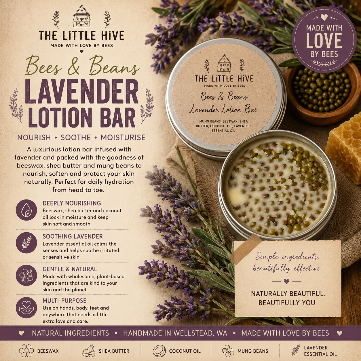 Bees & Beans Lotion Bar