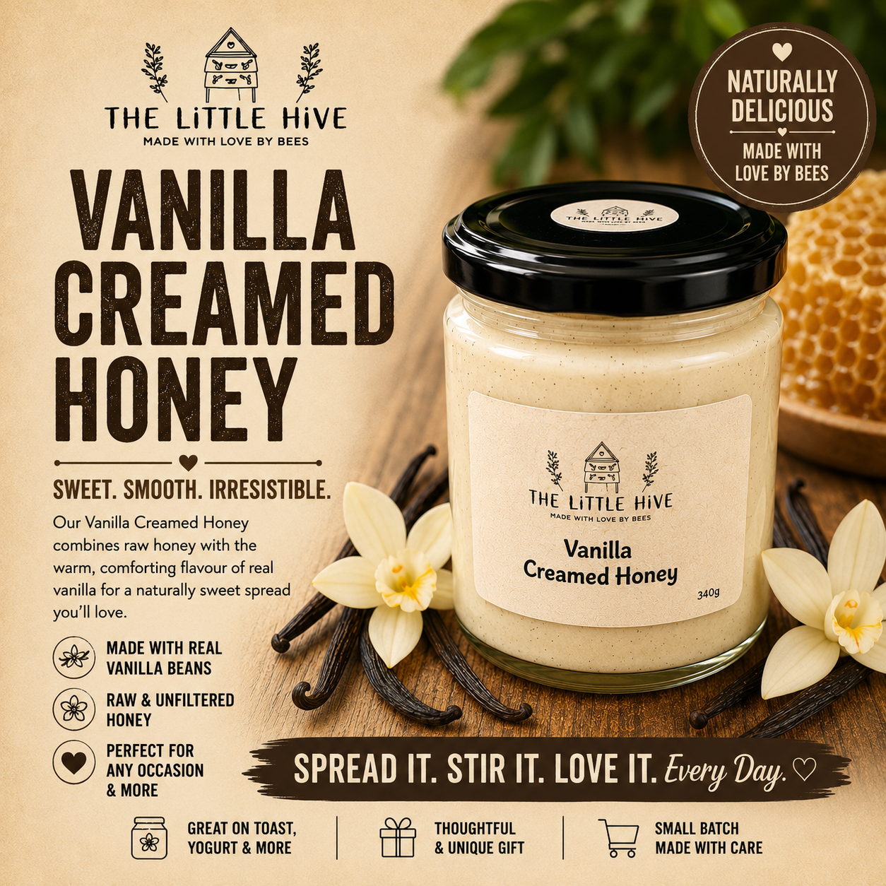 Flavoured Creamed Honey 340g