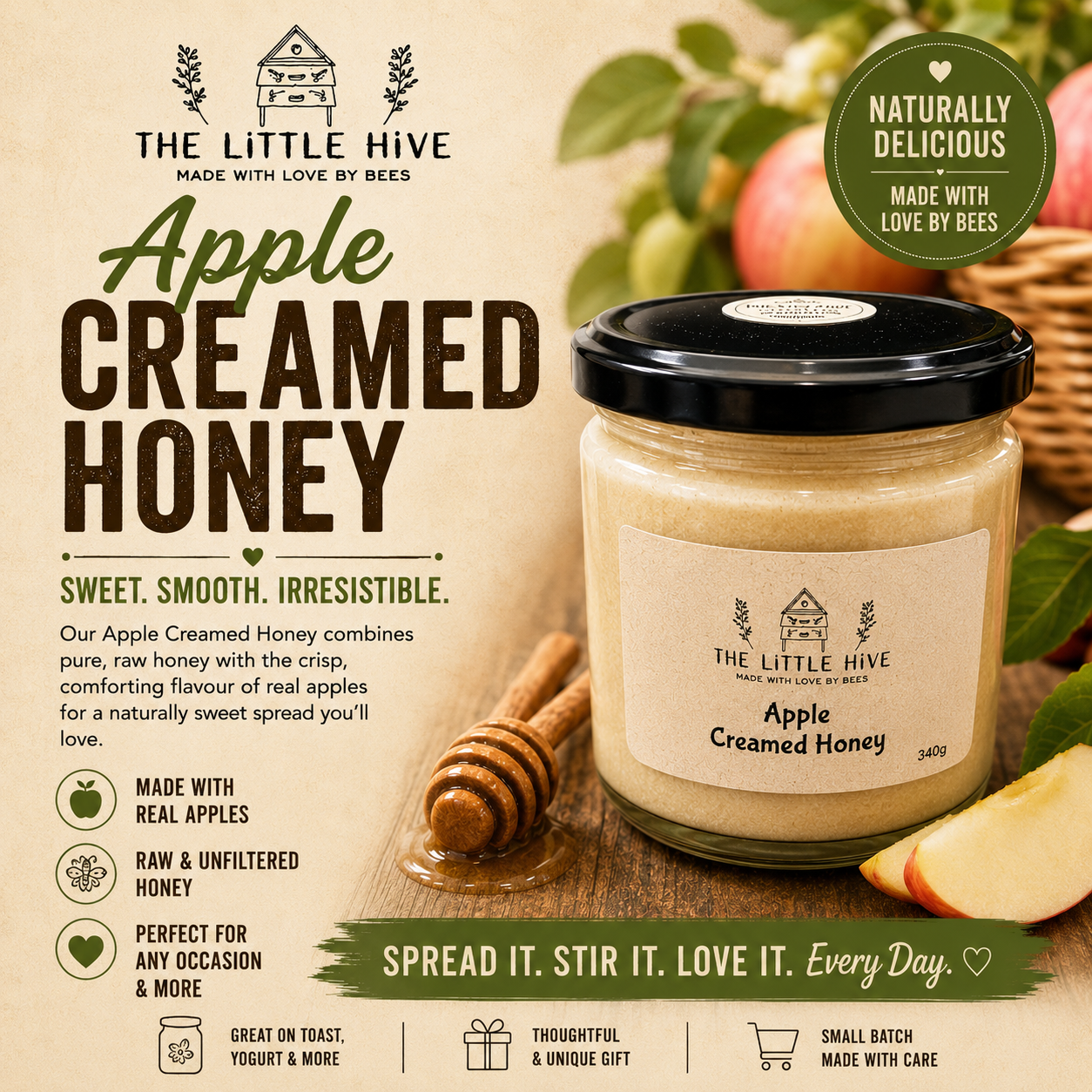 Flavoured Creamed Honey 340g