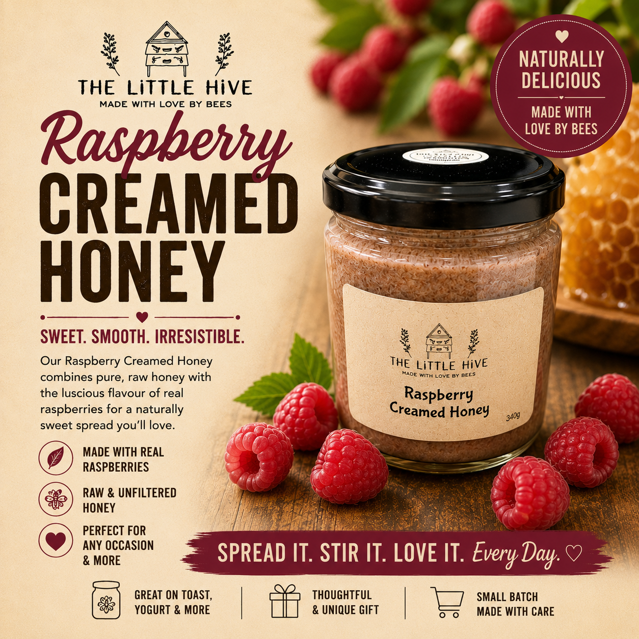 Flavoured Creamed Honey 340g