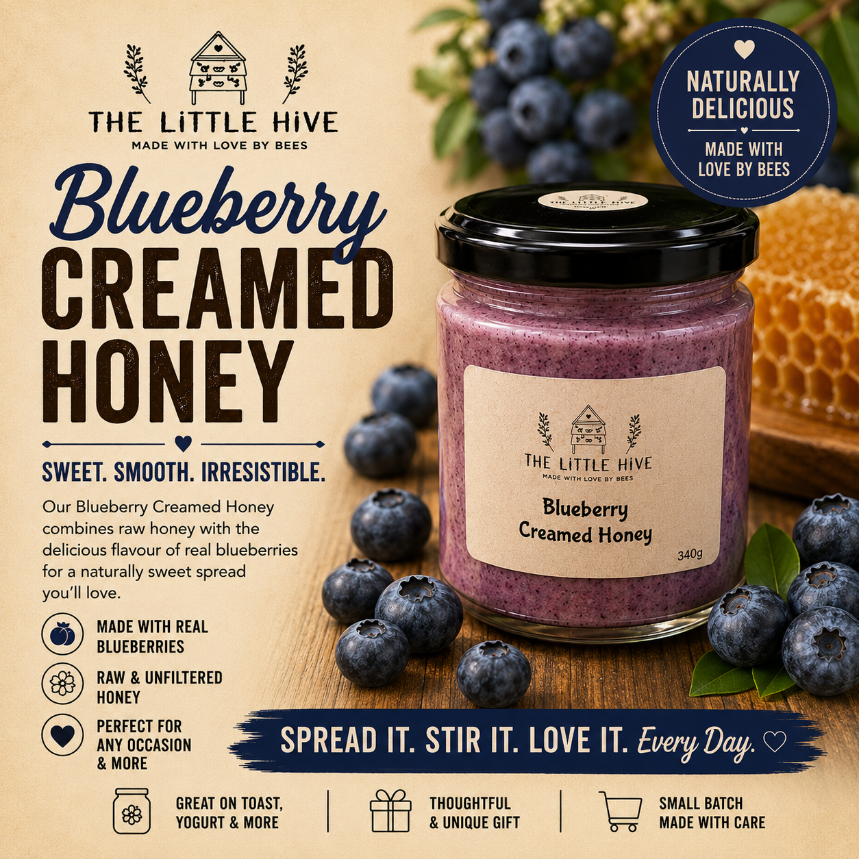 Flavoured Creamed Honey 340g
