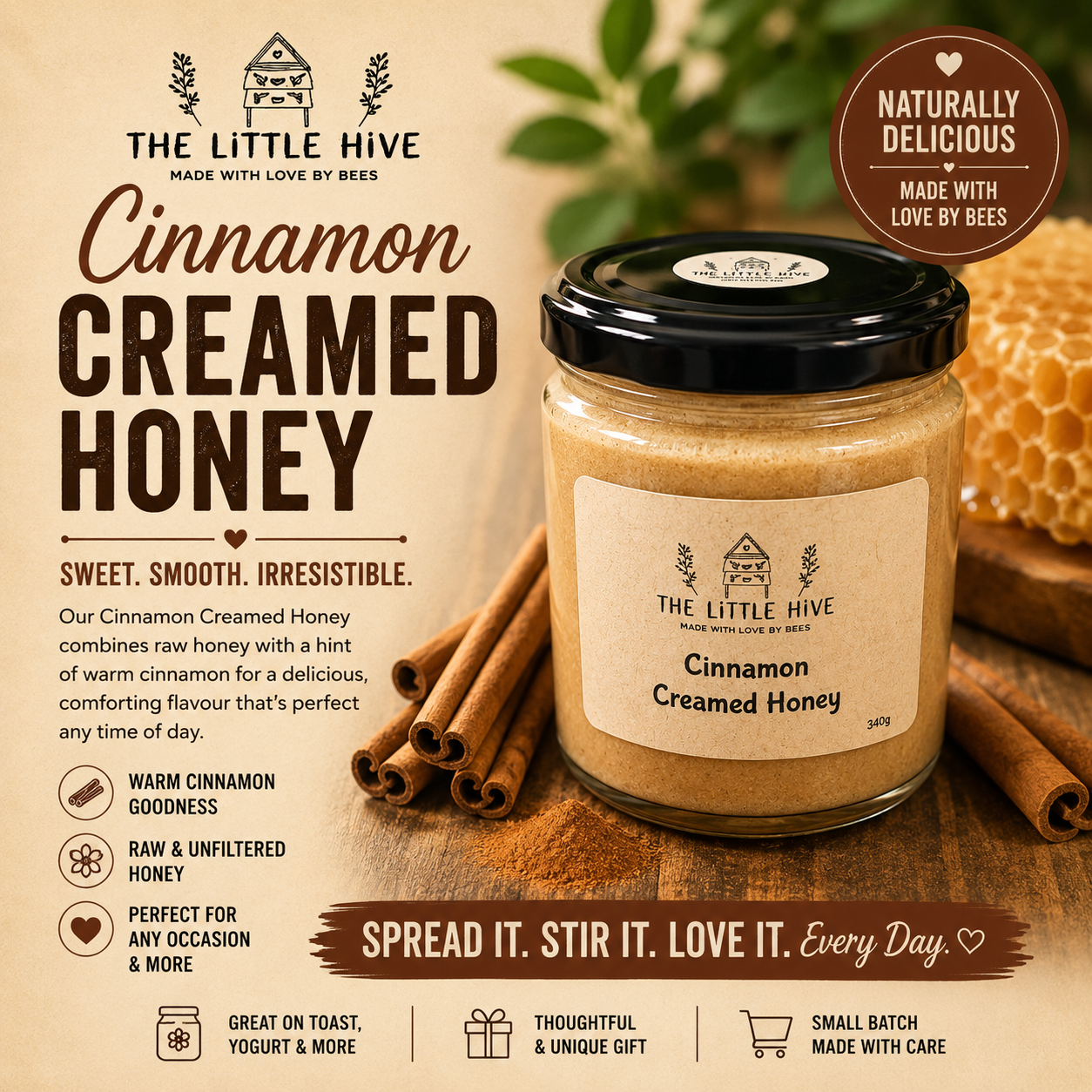 Flavoured Creamed Honey 340g