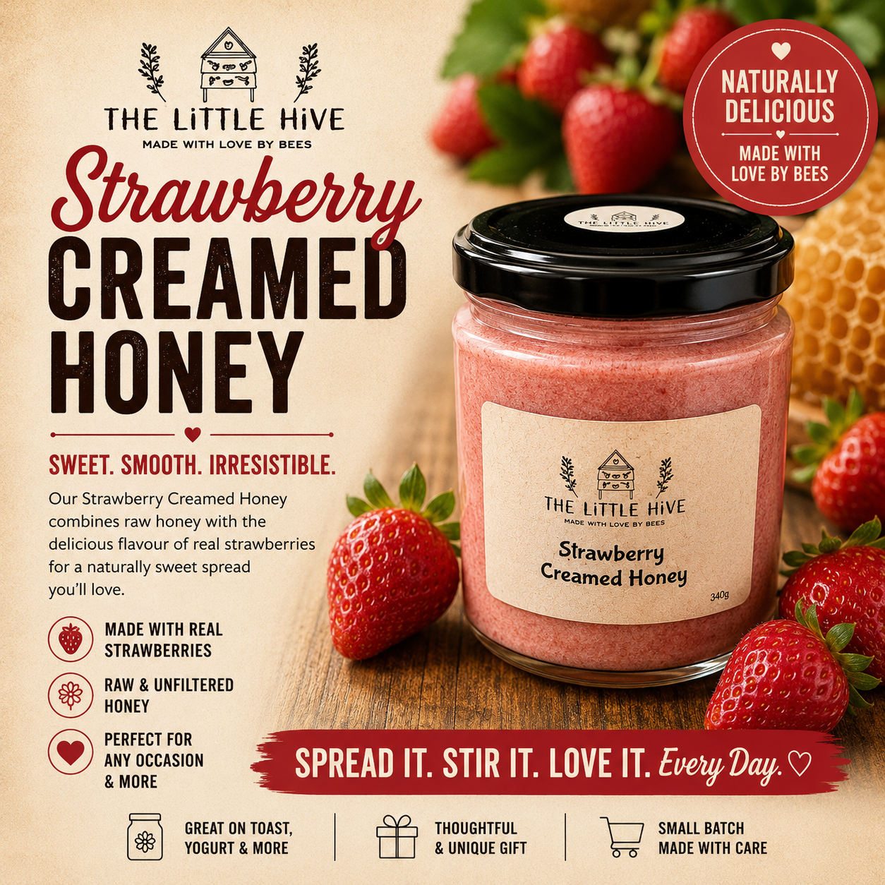 Flavoured Creamed Honey 340g