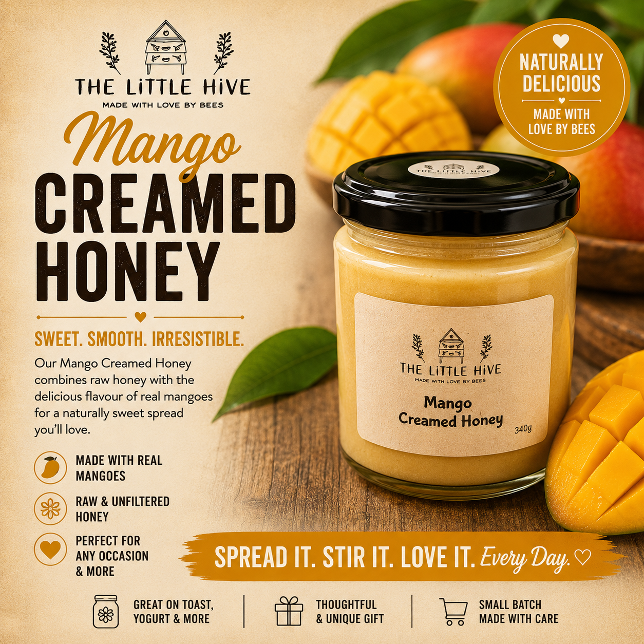 Flavoured Creamed Honey 340g