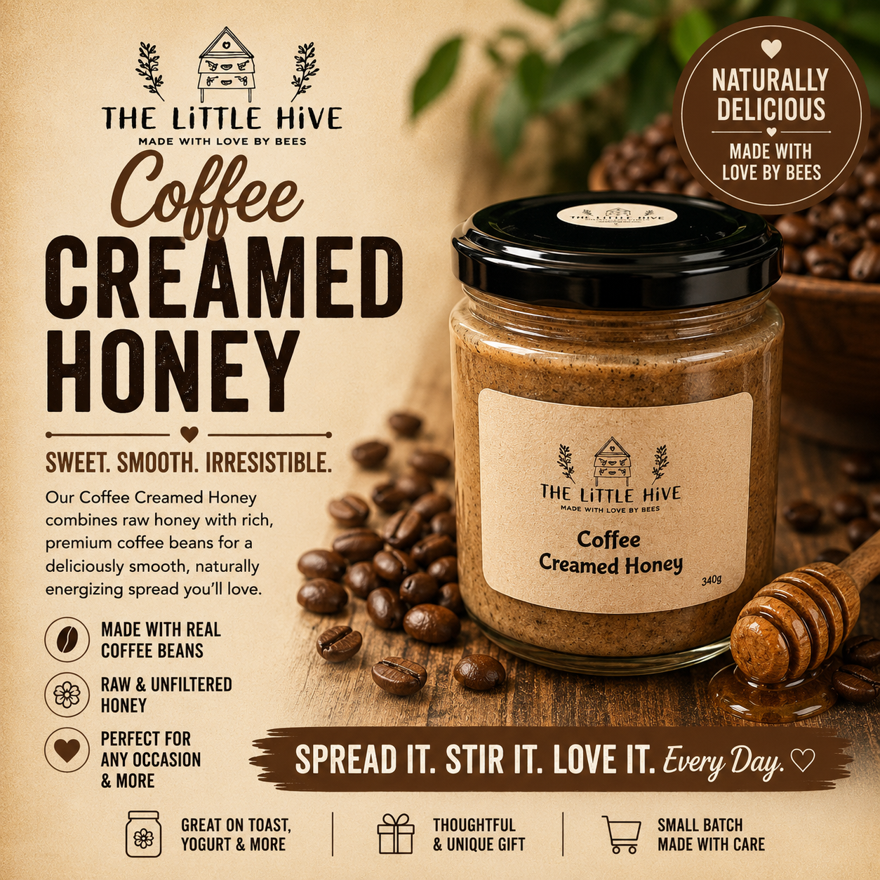 Flavoured Creamed Honey 340g